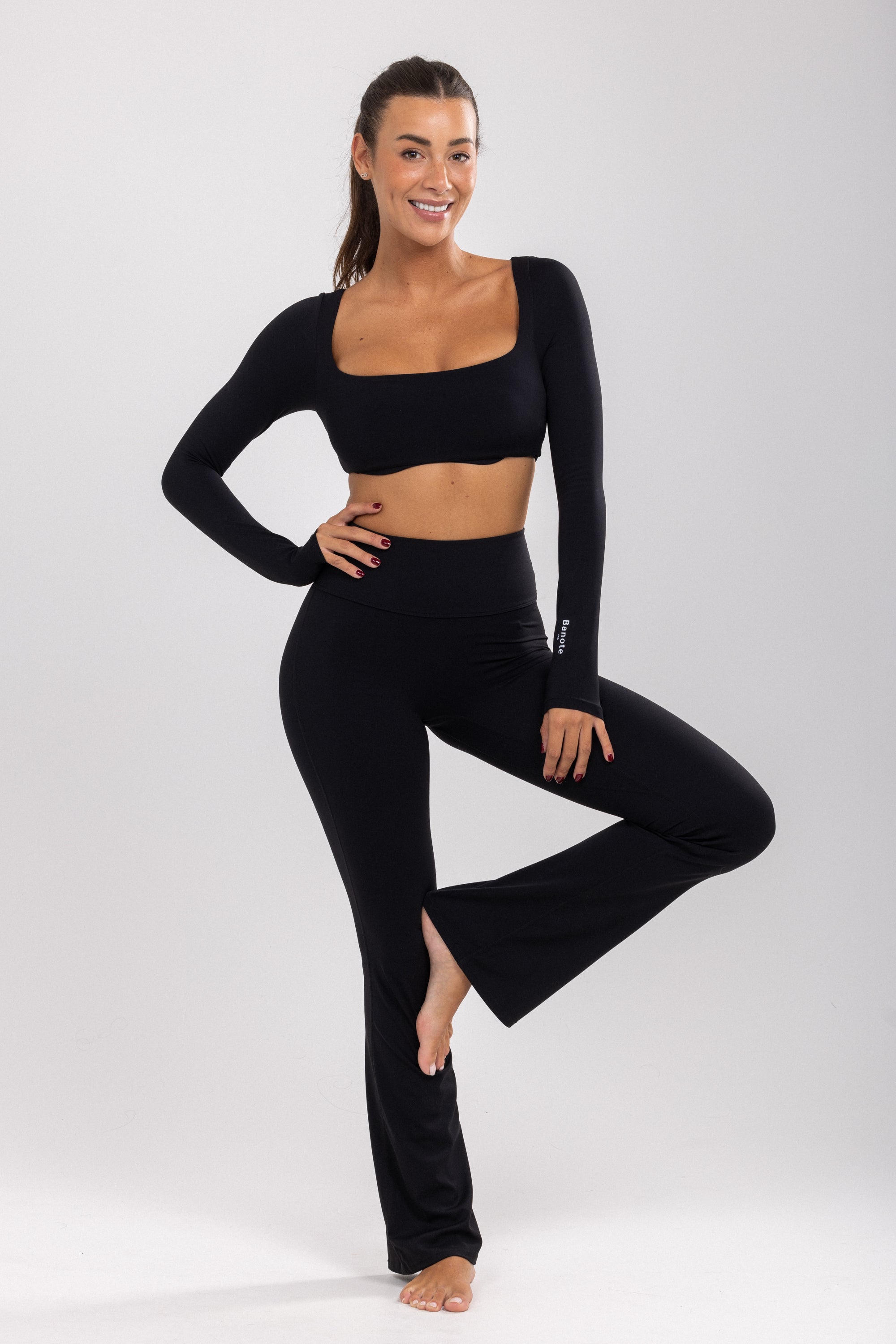 Lot De 2 Leggings BRUBAKER Femme - Coton élasthanne, Noir, Taille Haute - Neuf Avec étiquettes