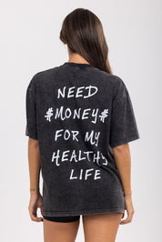 TEE-SHIRT NEED MONEY TRASH NOIR