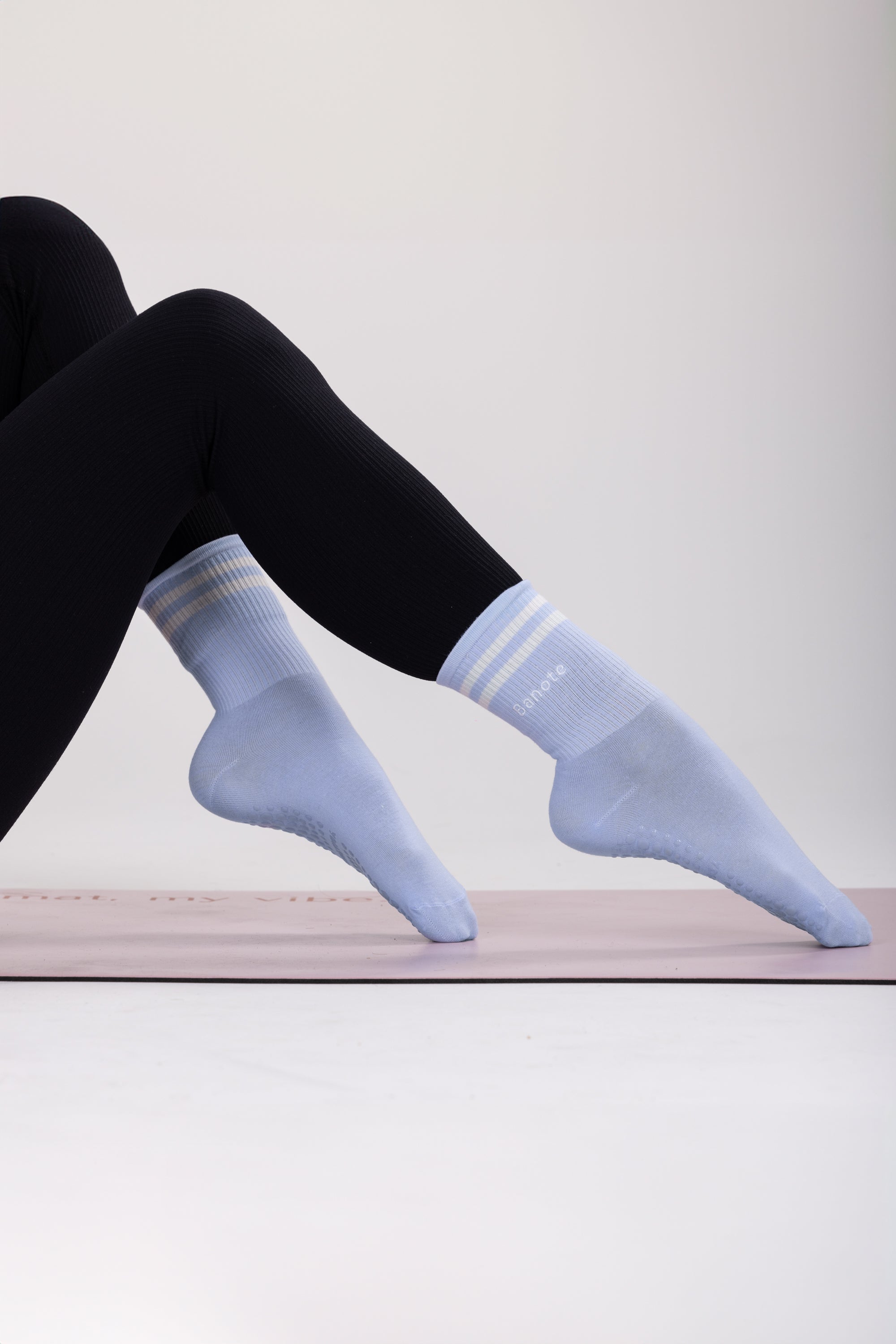 CHAUSSETTES PILATES BLEU CIEL